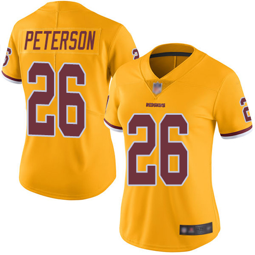 Washington Redskins Limited Gold Women Adrian Peterson Jersey NFL Football #26 Rush Vapor->youth nfl jersey->Youth Jersey